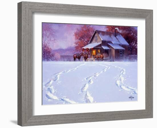 All Tracks Lead Home for the Holidays-Jack Sorenson-Framed Art Print