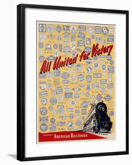 All United for Victory, C.1939-45-null-Framed Giclee Print