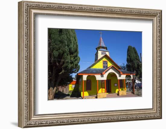 All Wood Church in the Fishing Village of Quemchi, Island of Chiloe, Chile-Peter Groenendijk-Framed Photographic Print