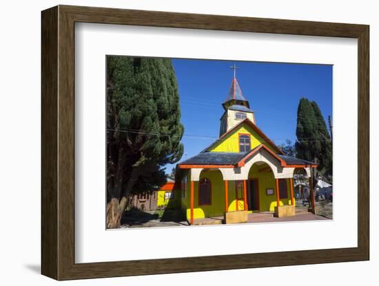 All Wood Church in the Fishing Village of Quemchi, Island of Chiloe, Chile-Peter Groenendijk-Framed Photographic Print