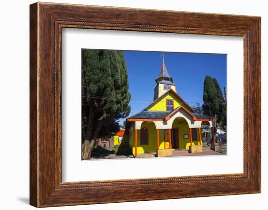 All Wood Church in the Fishing Village of Quemchi, Island of Chiloe, Chile-Peter Groenendijk-Framed Photographic Print