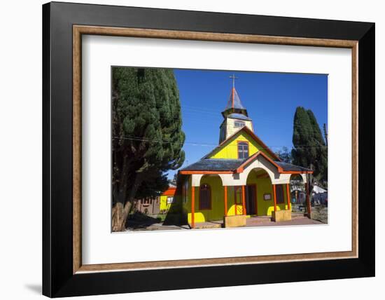 All Wood Church in the Fishing Village of Quemchi, Island of Chiloe, Chile-Peter Groenendijk-Framed Photographic Print