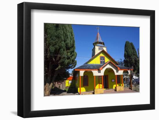 All Wood Church in the Fishing Village of Quemchi, Island of Chiloe, Chile-Peter Groenendijk-Framed Photographic Print