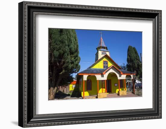 All Wood Church in the Fishing Village of Quemchi, Island of Chiloe, Chile-Peter Groenendijk-Framed Photographic Print