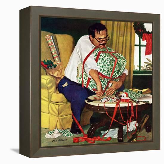 "All Wrapped Up in Christmas", December 19, 1959-Richard Sargent-Framed Premier Image Canvas