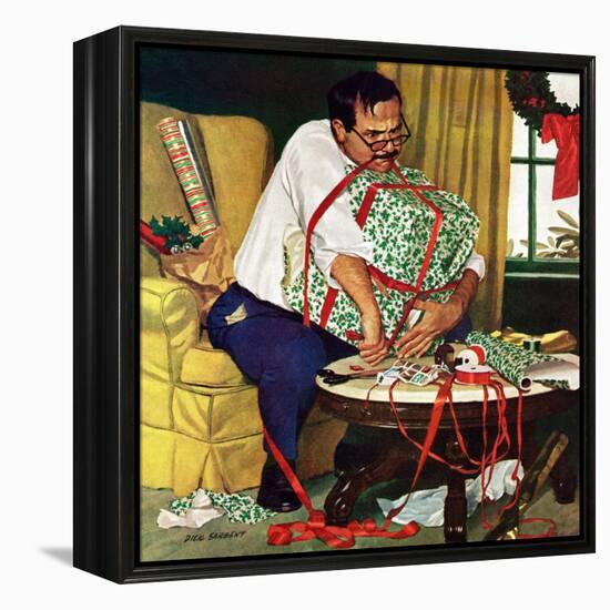 "All Wrapped Up in Christmas", December 19, 1959-Richard Sargent-Framed Premier Image Canvas