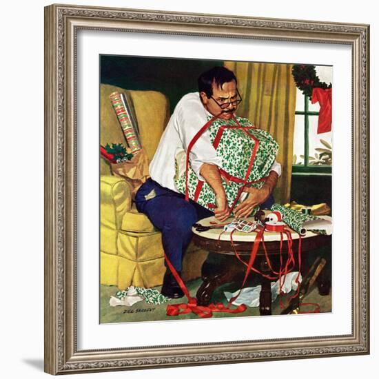 "All Wrapped Up in Christmas", December 19, 1959-Richard Sargent-Framed Giclee Print