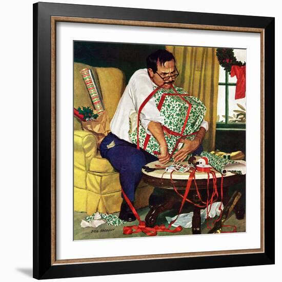 "All Wrapped Up in Christmas", December 19, 1959-Richard Sargent-Framed Giclee Print
