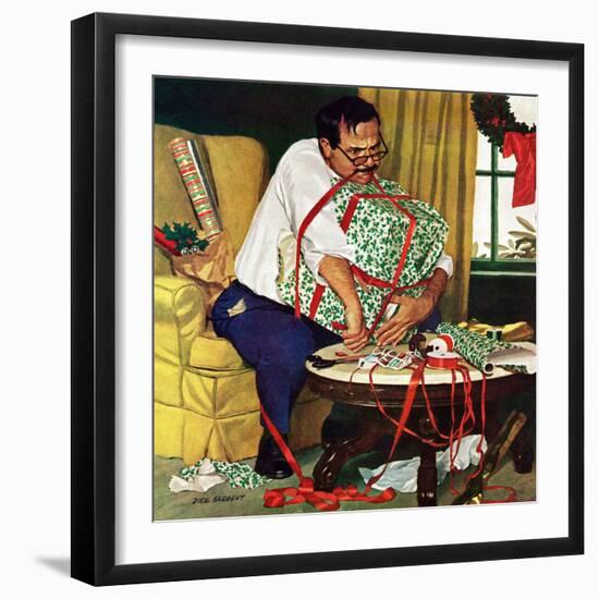 "All Wrapped Up in Christmas", December 19, 1959-Richard Sargent-Framed Giclee Print