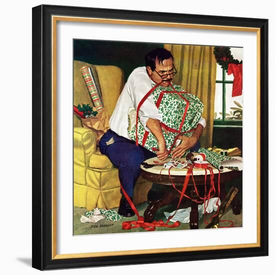 "All Wrapped Up in Christmas", December 19, 1959-Richard Sargent-Framed Giclee Print