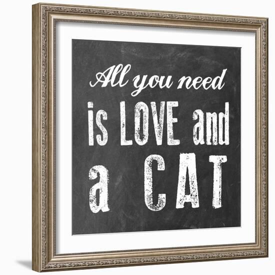 All You Need Cat-Erin Clark-Framed Giclee Print