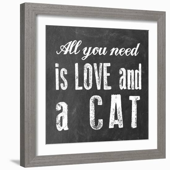 All You Need Cat-Erin Clark-Framed Giclee Print