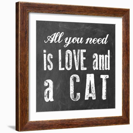 All You Need Cat-Erin Clark-Framed Giclee Print