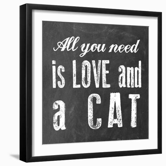 All You Need Cat-Erin Clark-Framed Giclee Print