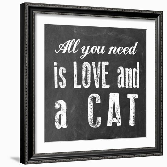 All You Need Cat-Erin Clark-Framed Giclee Print