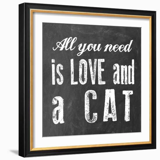 All You Need Cat-Erin Clark-Framed Giclee Print