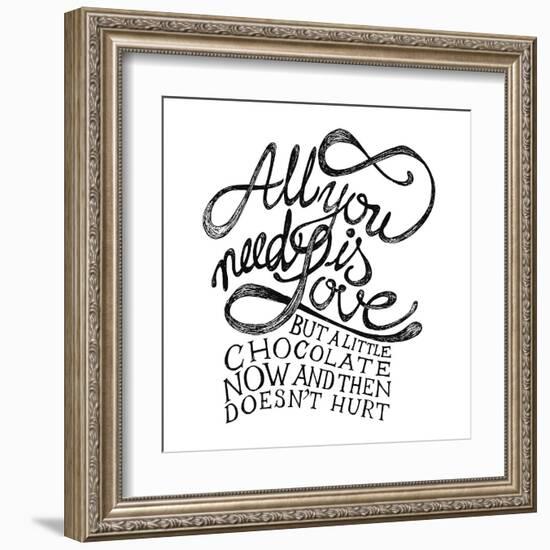 All You Need Is Love and Chocolate-ONiONAstudio-Framed Art Print