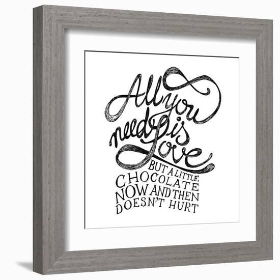 All You Need Is Love and Chocolate-ONiONAstudio-Framed Art Print