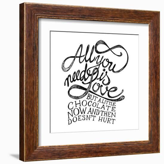 All You Need Is Love and Chocolate-ONiONAstudio-Framed Art Print