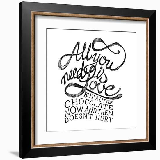 All You Need Is Love and Chocolate-ONiONAstudio-Framed Art Print