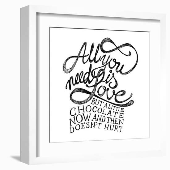 All You Need Is Love and Chocolate-ONiONAstudio-Framed Art Print