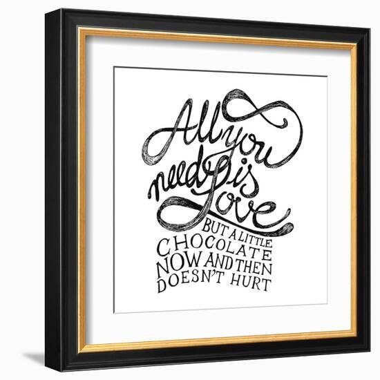 All You Need Is Love and Chocolate-ONiONAstudio-Framed Art Print
