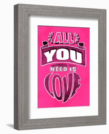 All You Need Is Love - Tommy Human Cartoon Print-Tommy Human-Framed Art Print