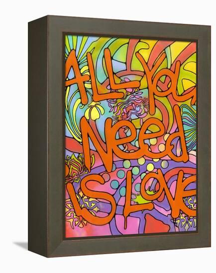 All you need is love-Dean Russo- Exclusive-Framed Premier Image Canvas