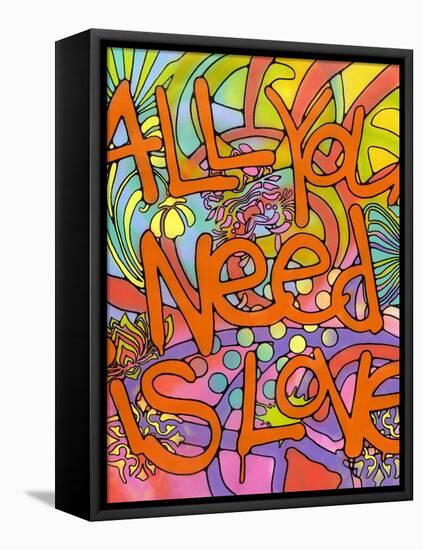 All you need is love-Dean Russo- Exclusive-Framed Premier Image Canvas