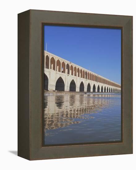 Allahverdi Khan Bridge River, Isfahan, Middle East-Robert Harding-Framed Premier Image Canvas