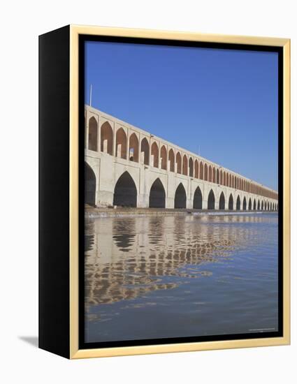 Allahverdi Khan Bridge River, Isfahan, Middle East-Robert Harding-Framed Premier Image Canvas