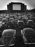 Cars Filling Lot at New Rancho Drive in Theater at Dusk Before the Start of the Feature Movie-Allan Grant-Photographic Print