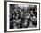 Allan Jay Lerner and Frederick Loewe with Crowd After "My Fair Lady" in Mark Hellinger Theater-Gordon Parks-Framed Premium Photographic Print