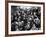 Allan Jay Lerner and Frederick Loewe with Crowd After "My Fair Lady" in Mark Hellinger Theater-Gordon Parks-Framed Premium Photographic Print