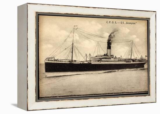 Allan Line, C.P.O.S, S.S. Grampian, Dampfschiff-null-Framed Premier Image Canvas