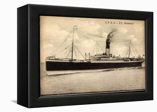 Allan Line, C.P.O.S, S.S. Grampian, Dampfschiff-null-Framed Premier Image Canvas