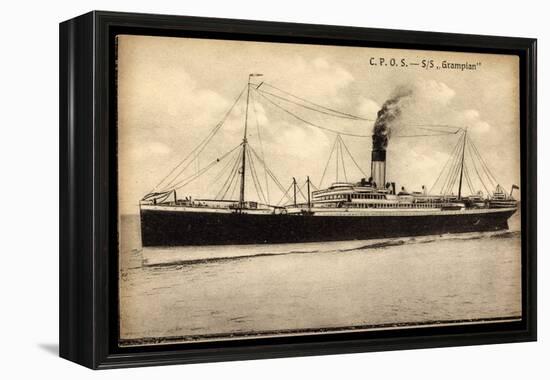 Allan Line, C.P.O.S, S.S. Grampian, Dampfschiff-null-Framed Premier Image Canvas