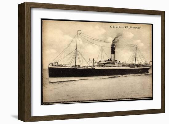 Allan Line, C.P.O.S, S.S. Grampian, Dampfschiff-null-Framed Giclee Print