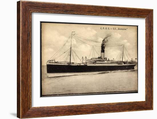 Allan Line, C.P.O.S, S.S. Grampian, Dampfschiff-null-Framed Giclee Print