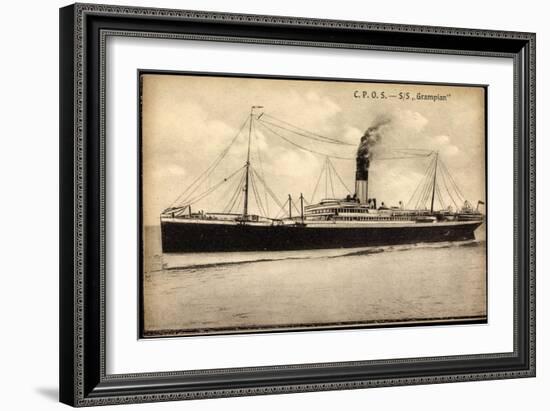 Allan Line, C.P.O.S, S.S. Grampian, Dampfschiff-null-Framed Giclee Print