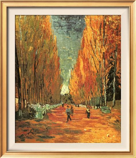 Allee des Alycamps-Vincent van Gogh-Framed Textured Art