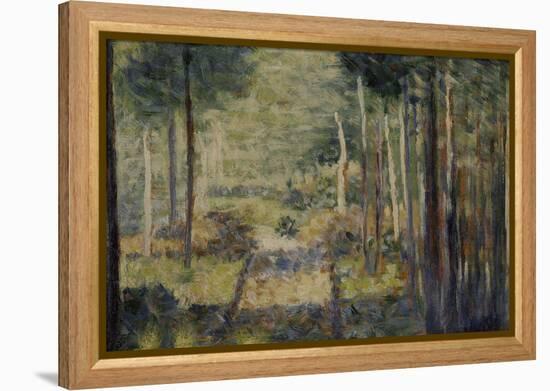Allée en forêt, Barbizon-Georges Seurat-Framed Premier Image Canvas