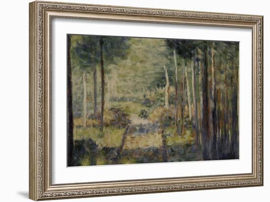 Allée en forêt, Barbizon-Georges Seurat-Framed Giclee Print