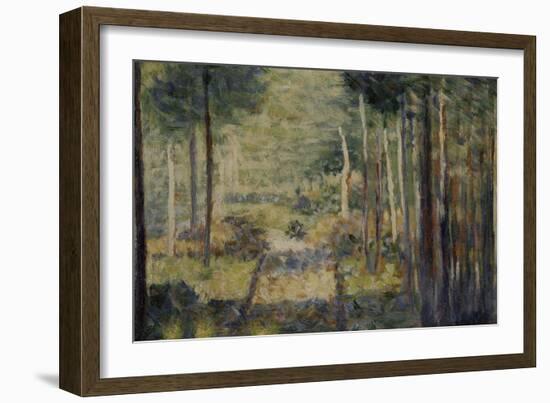 Allée en forêt, Barbizon-Georges Seurat-Framed Giclee Print