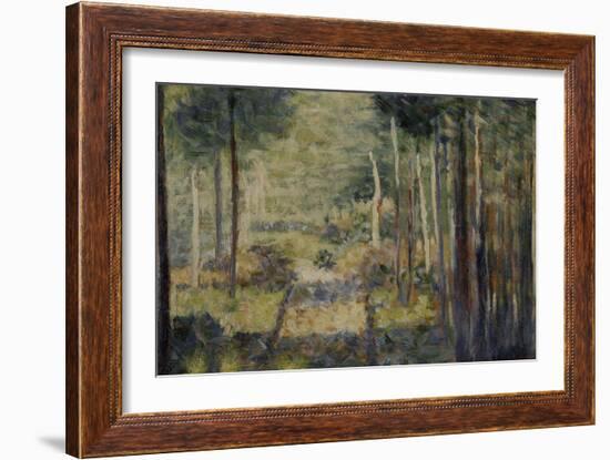 Allée en forêt, Barbizon-Georges Seurat-Framed Giclee Print