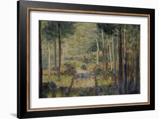 Allée en forêt, Barbizon-Georges Seurat-Framed Giclee Print