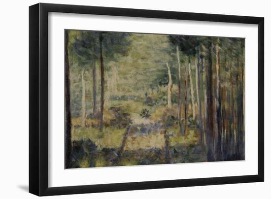 Allée en forêt, Barbizon-Georges Seurat-Framed Giclee Print