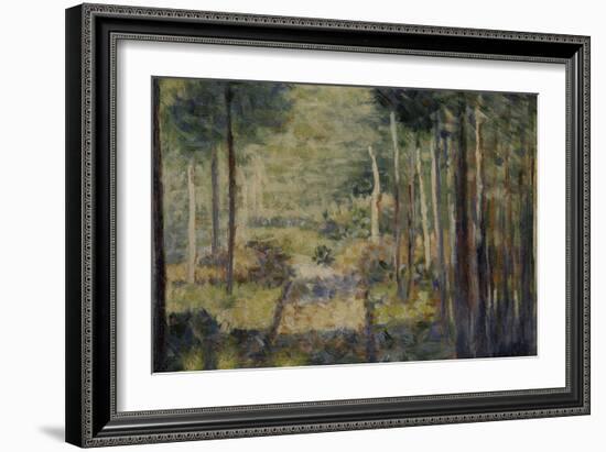 Allée en forêt, Barbizon-Georges Seurat-Framed Giclee Print