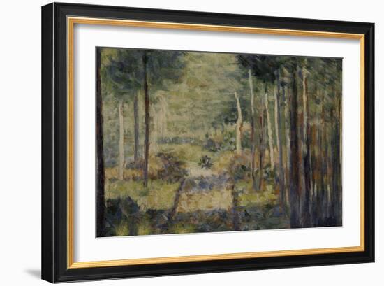 Allée en forêt, Barbizon-Georges Seurat-Framed Giclee Print