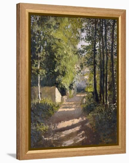 Allee sous-bois en Normandie, 1882-Gustave Caillebotte-Framed Premier Image Canvas